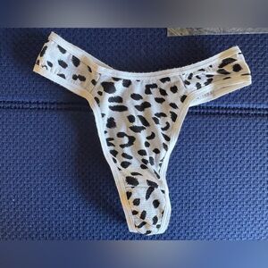 Leopard Print Thong